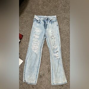KanCan Light Blue Distressed Boyfriend Jeans